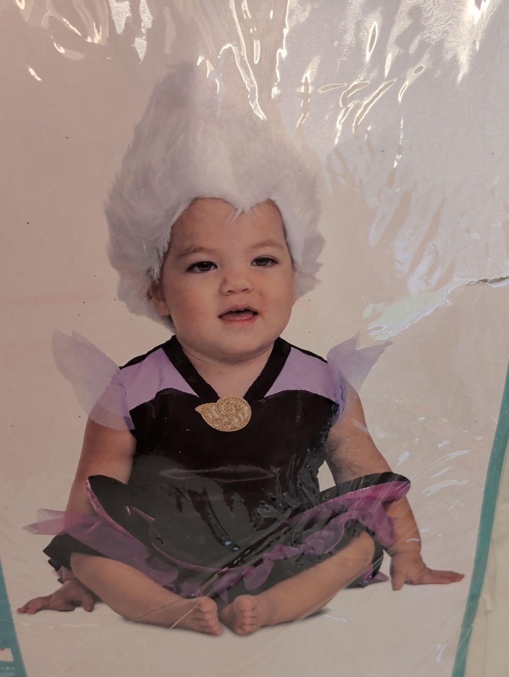 Disney Purple and Black Fairy Costume with White Wig